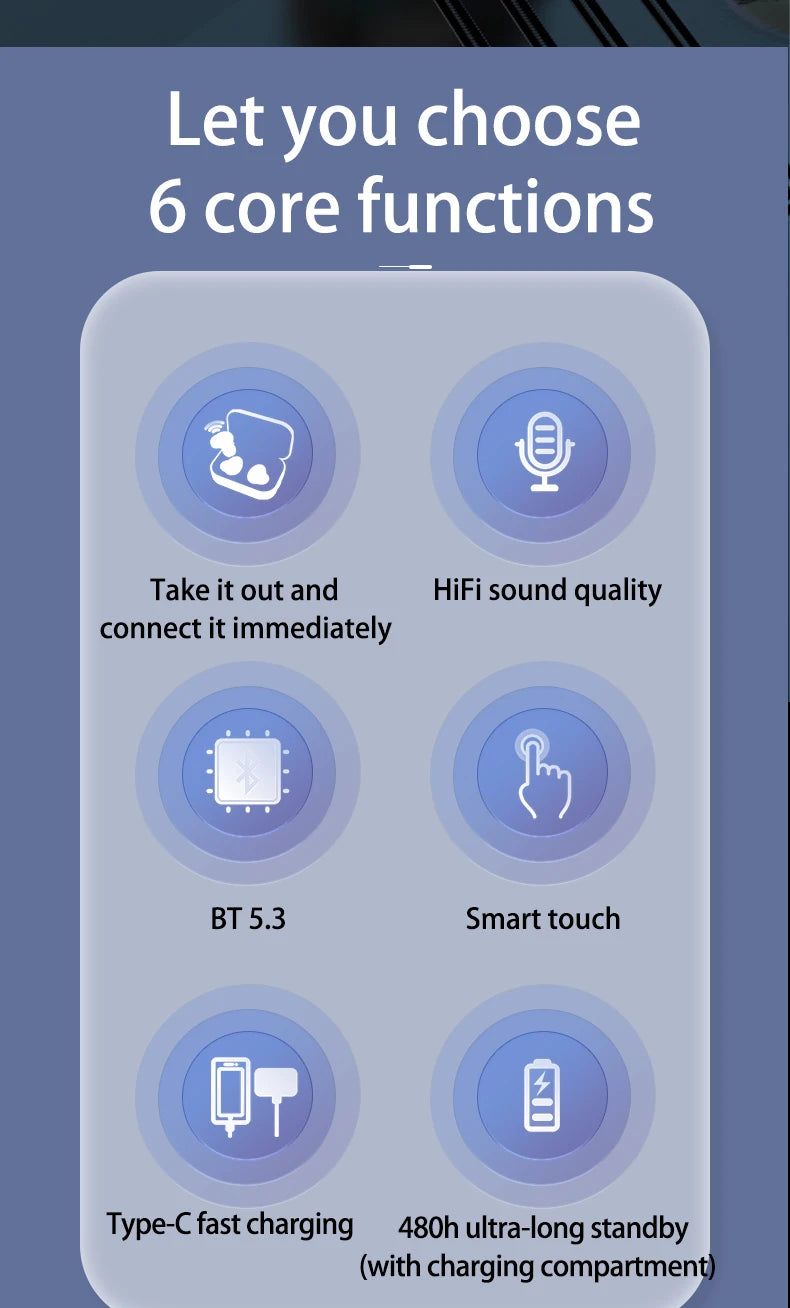 Fone Sem Fio Inisível Bluetooth