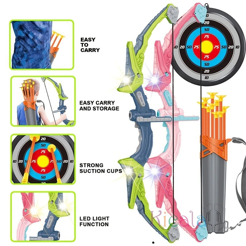 Conjunto de Arco e Flecha Iluminado para Crianças