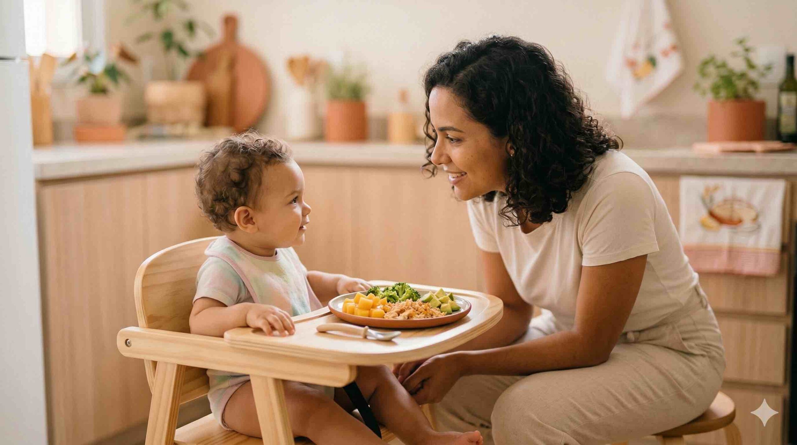 Refeição tranquila entre mãe e bebê