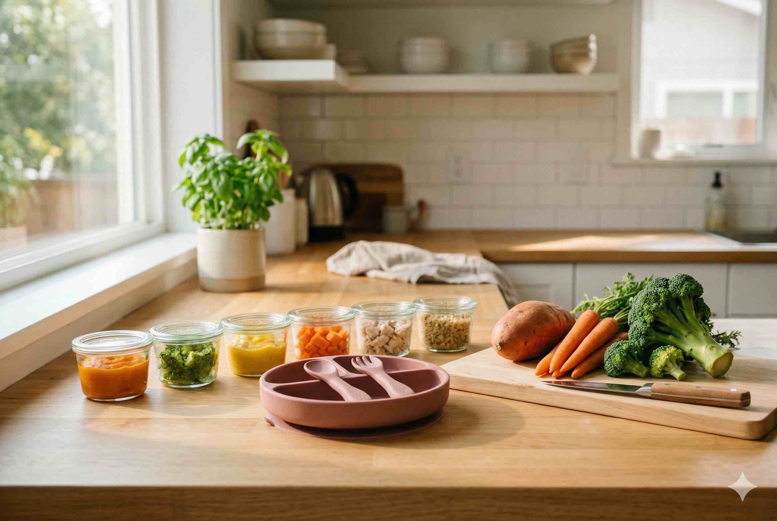 Cozinha organizada para introdução alimentar